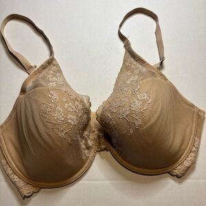 Natori 36DD Bra Tan Cherry Blossom Underwire Back Closure 721191